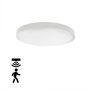 V-tac - 18W IP44 LED panel falon kívüli, mikrohullámú érzékelővel - kör, fehér 6400K